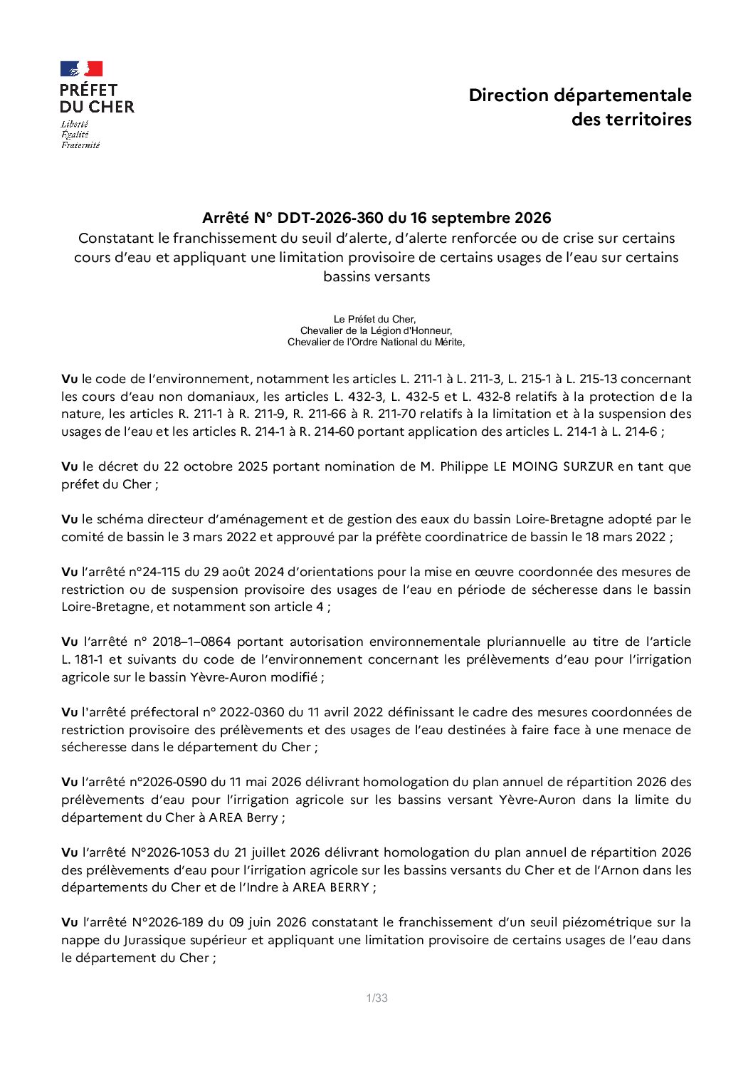 Arrêté 2026-360 du 16-09-2026